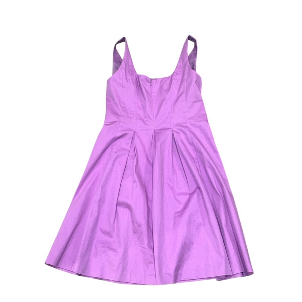 Nine West Lavender Lilac Purple Dress Pleated Pockets SZ 8 Sleeveless Feminine